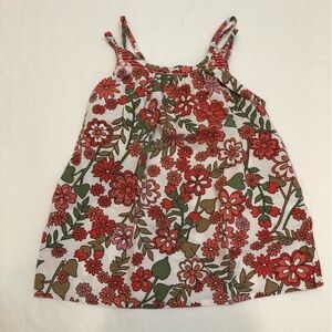 Old Navy Floral Print Top with Red and Green - size 4T